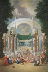 I boschetti di Versailles. Vista del Colonnato con Apollo e le Ninfe